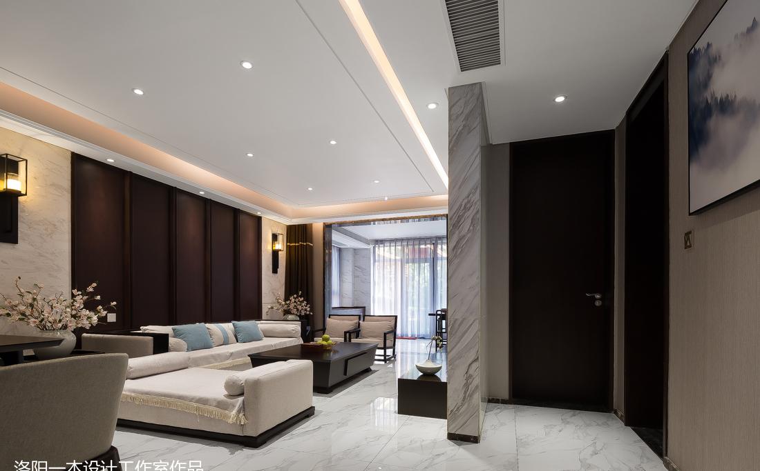 洛阳建业高尔夫花园新中式住宅设计-9