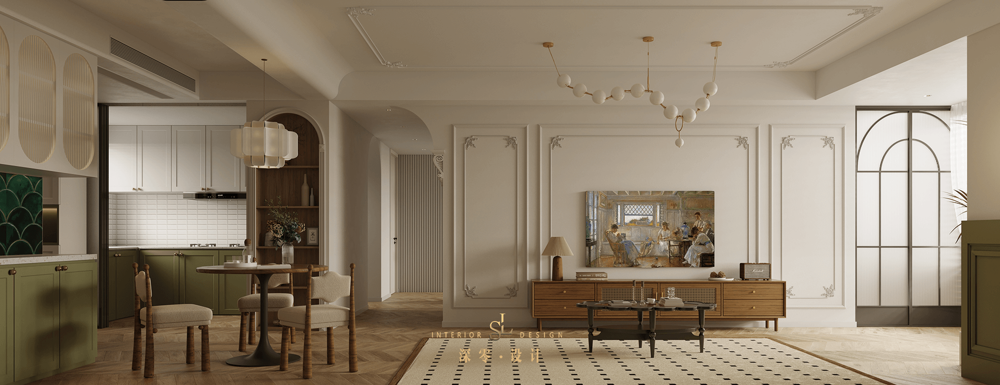 茶色复古家庭空间设计-10