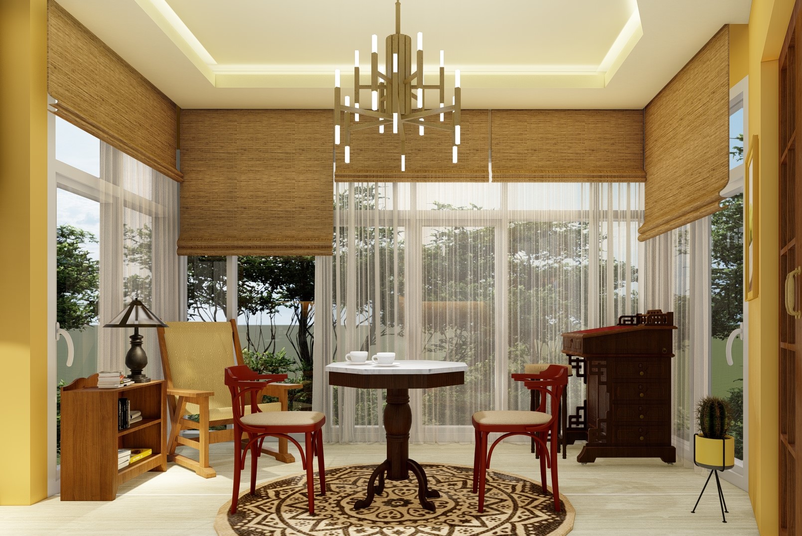 传统客厅,餐厅设计丨自由职业者-6
