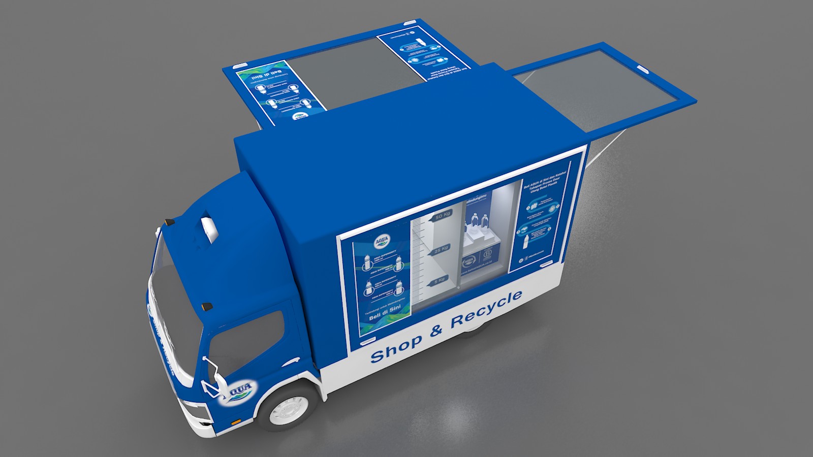 AQUA shop&recycle truck, request by INTERFACE-5