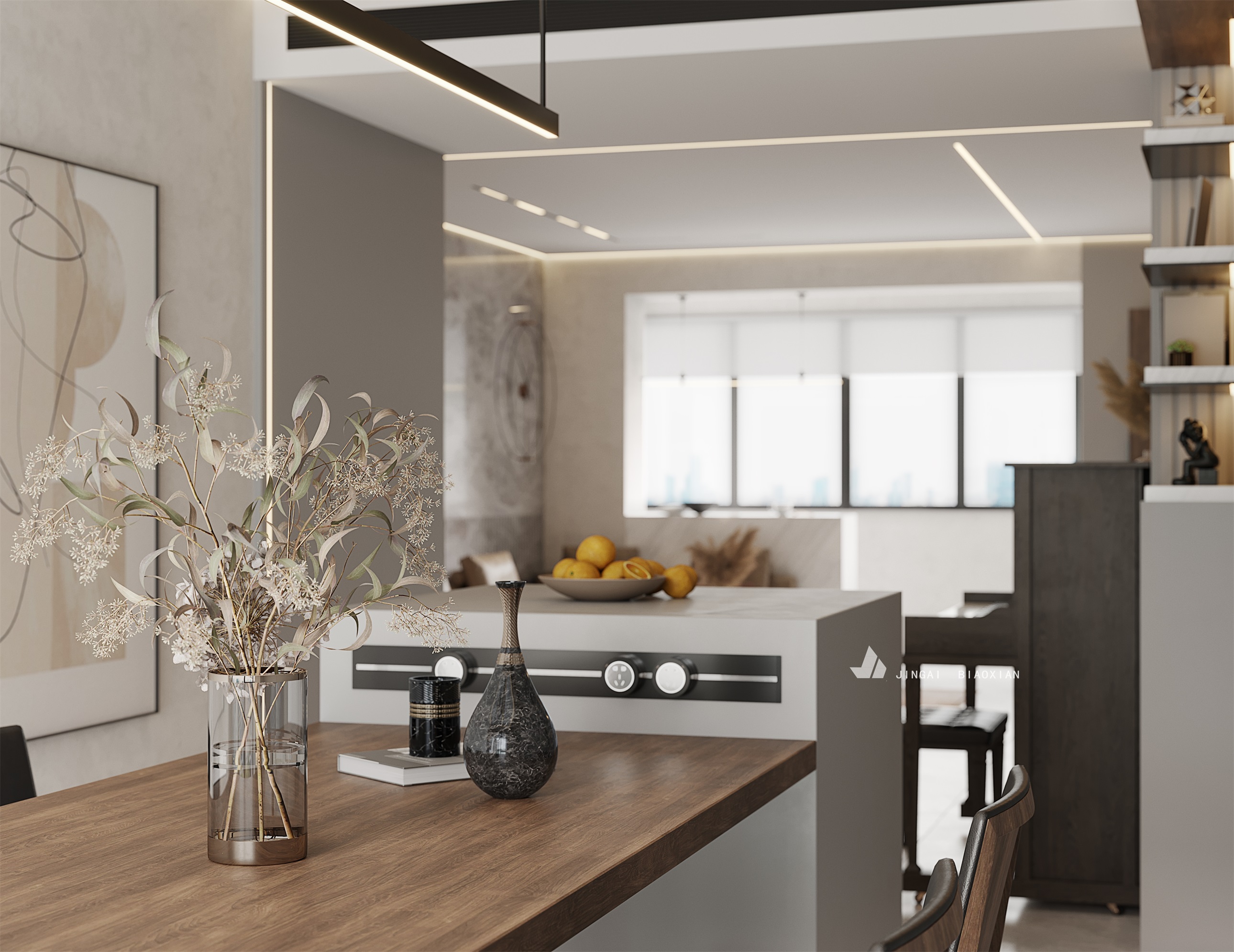 金该视觉呈现的时尚办公空间丨朱晨毅-39