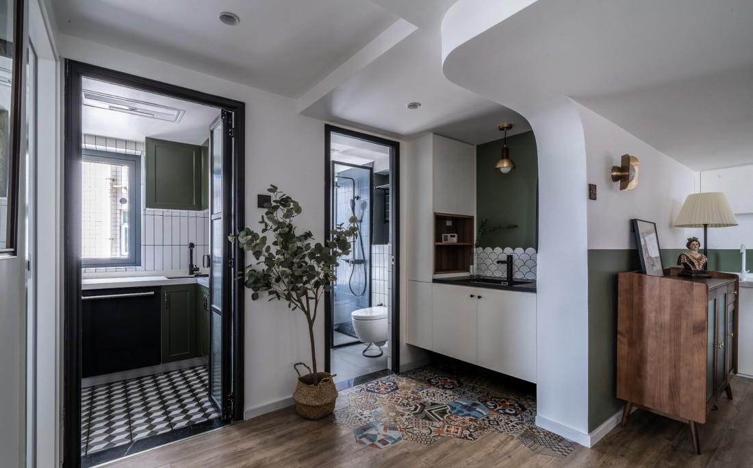 王一樹打造 76㎡中古风理想居所,优化空间动线与收纳-65