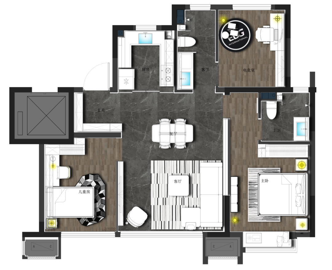 中铁逸都75,85,89户型设计丨中国北京丨EASE艺烁空间-88