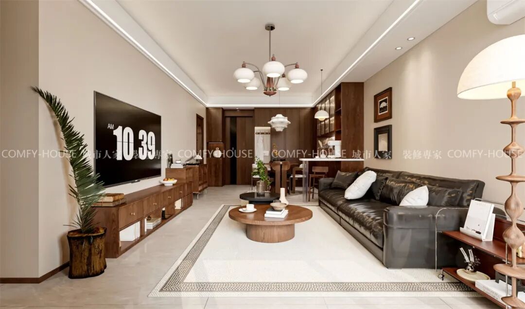 【卢浮公馆】97㎡丨推开时光之门，邂逅中古家居的慵懒美学-38