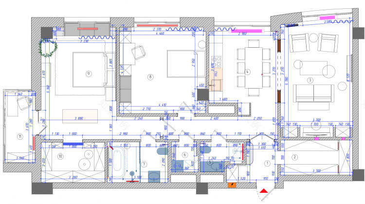 基辅现代公寓的古典艺术设计-17