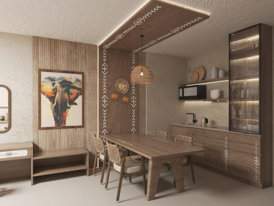 非洲风格5星酒店房间环境设计丨南非开普敦丨Mariem Hossam等团队成员-11