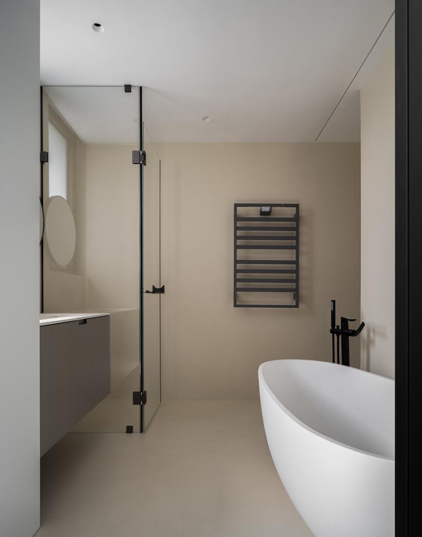 中国上海松江区别墅简约白与原木经典搭配设计-49