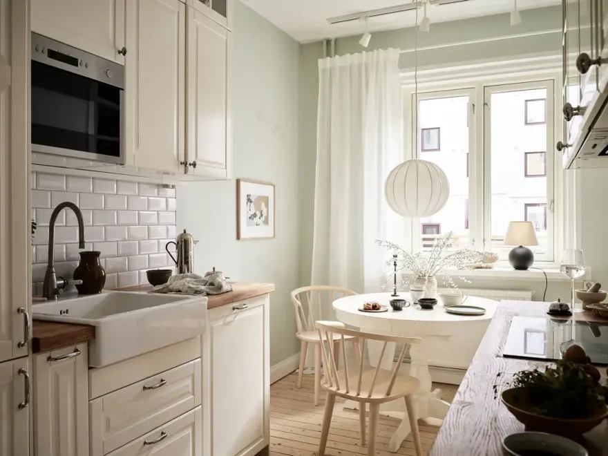 71m2 瑞典复古公寓,柔和色调展现独特美感-7