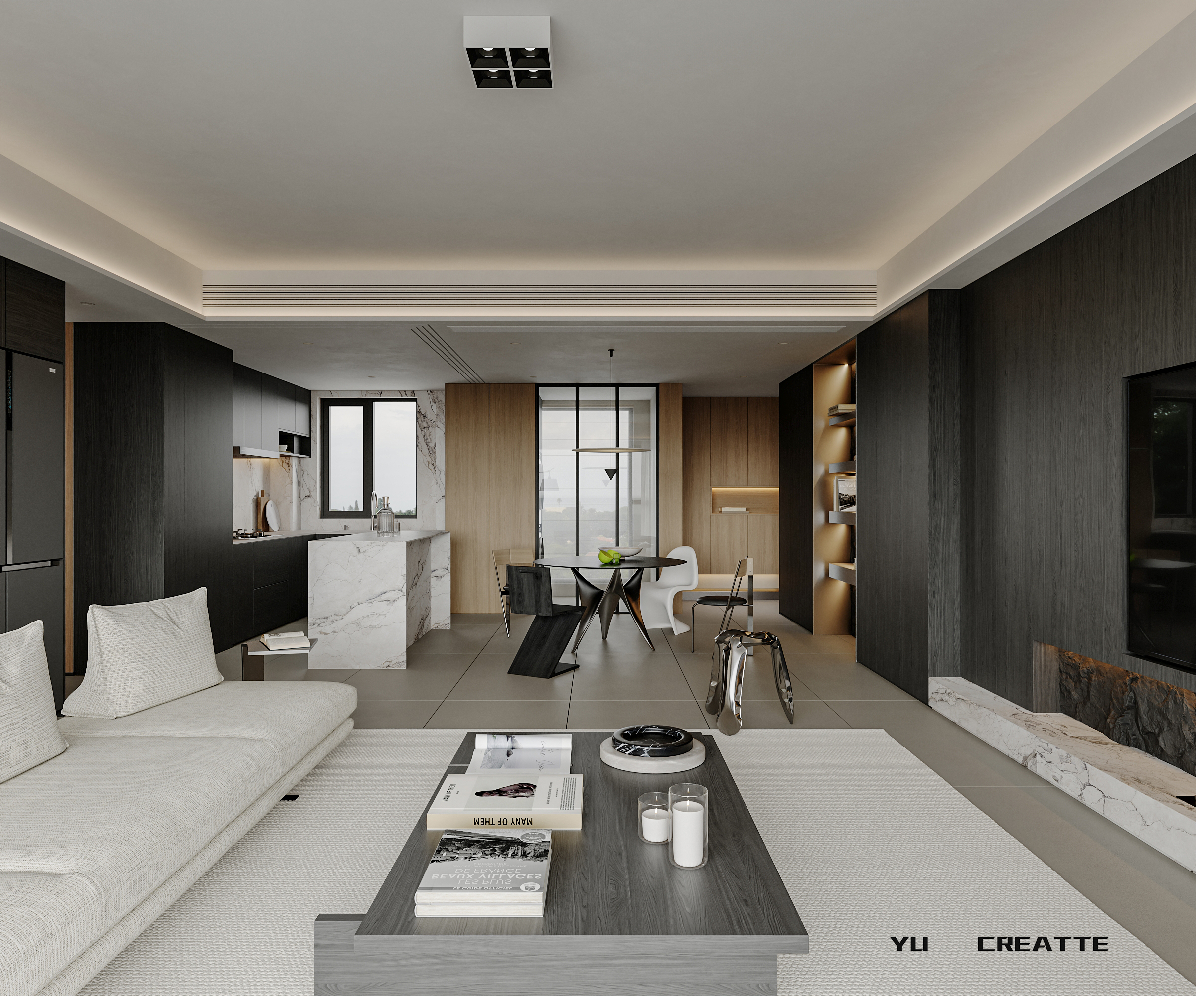 现代意式极简风客餐厅丨近期表现-2