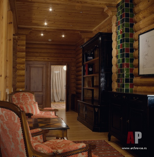 带阁楼和泳池的木结构住宅室内设计丨设计师 Ольга Фрадкина-25