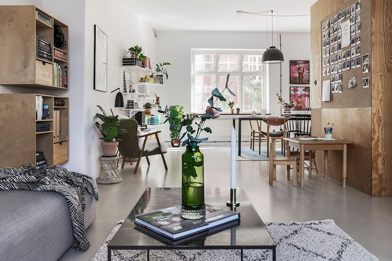 工业风与斯堪的纳维亚风格完美结合的瑞典公寓-9