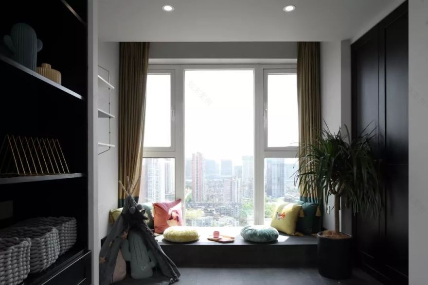75㎡现代轻奢小三房,深色调的华丽优雅-20