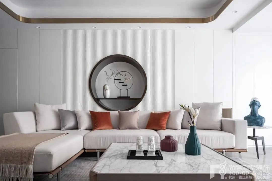 宁静雅致新中式风温馨居所丨中国杭州丨尚层别墅装饰-13