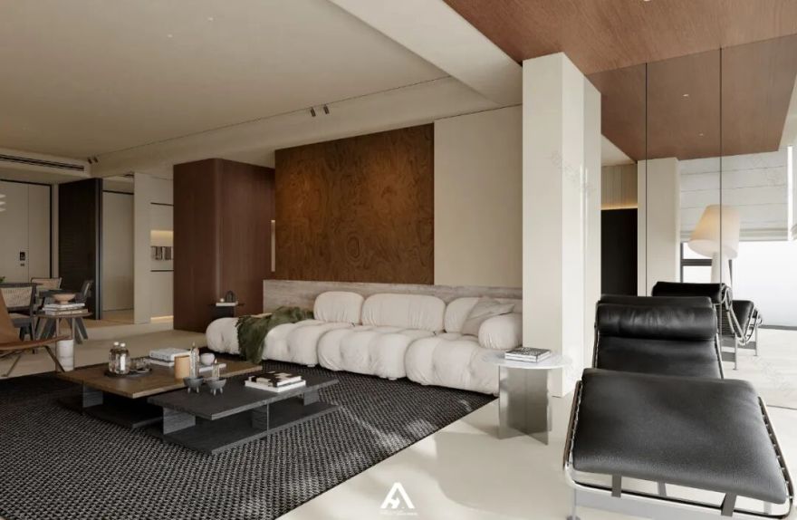 南昌阿鹤设计|210m²滨江大平层,游走在空间里!-24