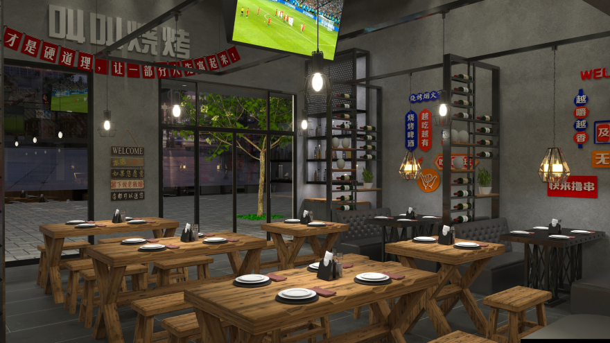 北京石景山叫叫烧烤店设计方案丨中国北京-5