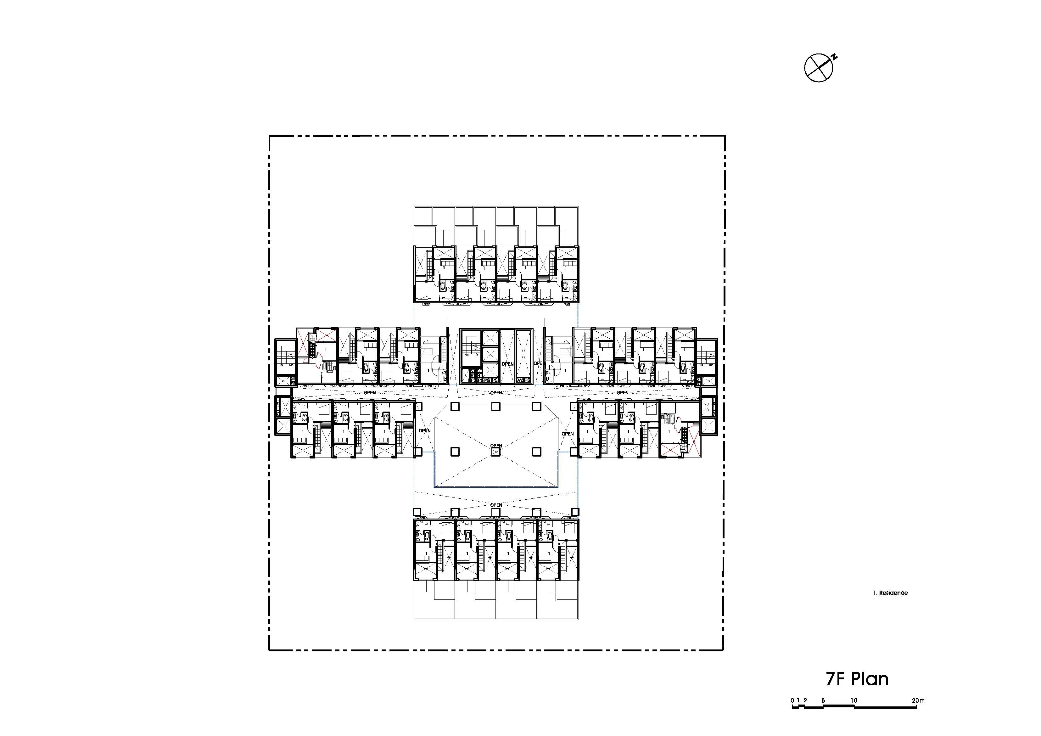 分层露台公寓 | 商业区里的宜居设计-28