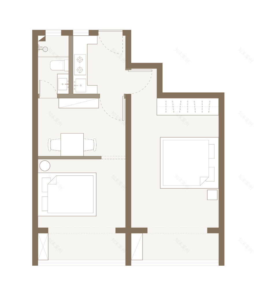 50㎡老破小逆袭 · 开放式布局++ 多功能空间,打造舒适独居小屋丨中国上海丨@李梦婕Maggie-5