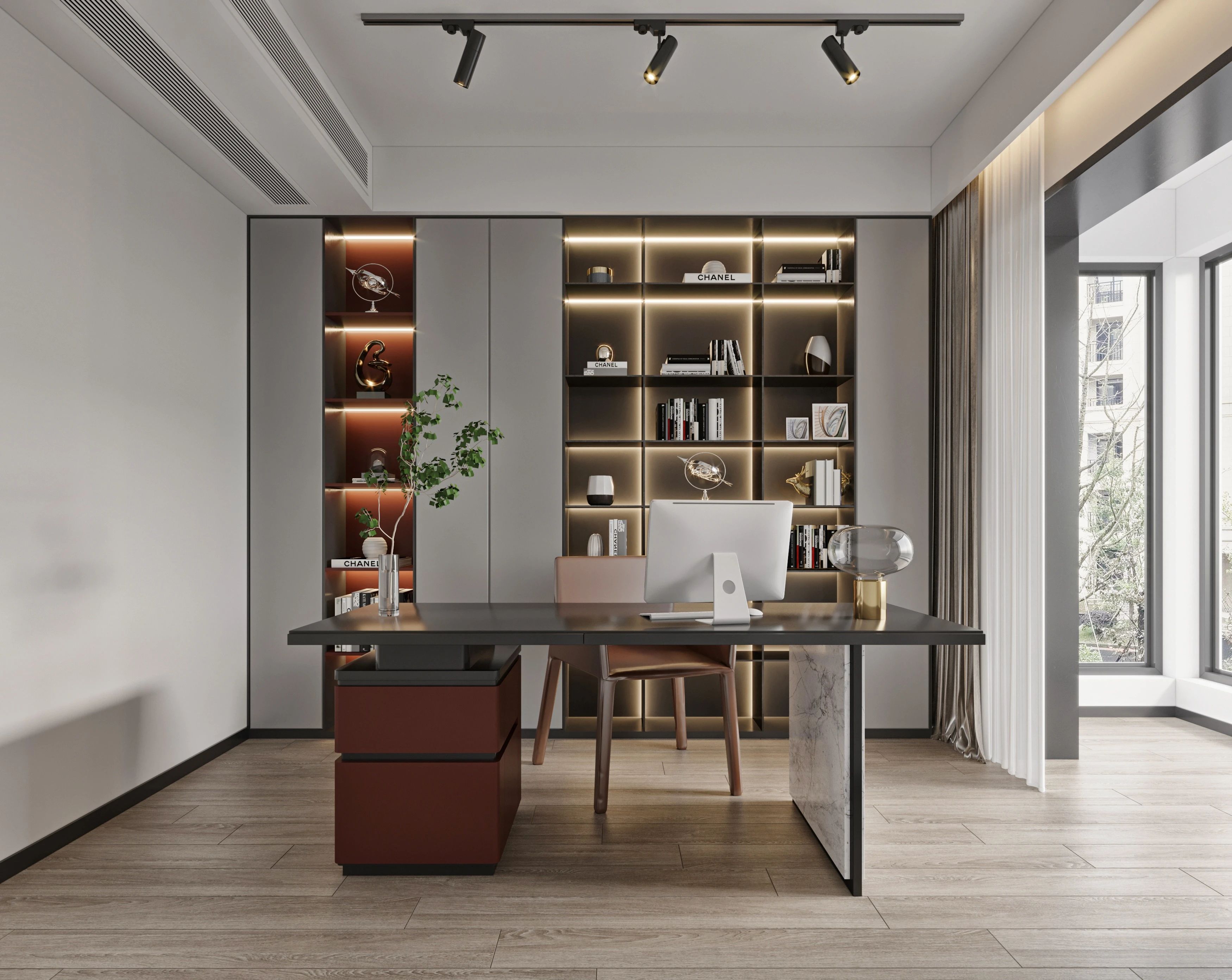 现代时尚之家 · 西安万家灯火复室住宅设计丨中国西安丨西安.大小空间设计-30