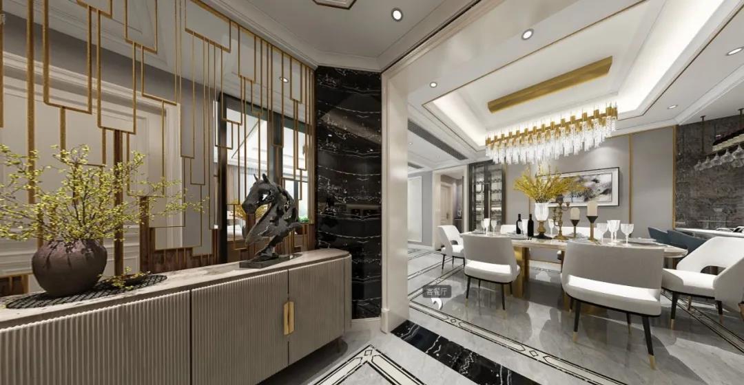 轻奢改造,八角玄关、开放式厨房打造现代宜居空间-24