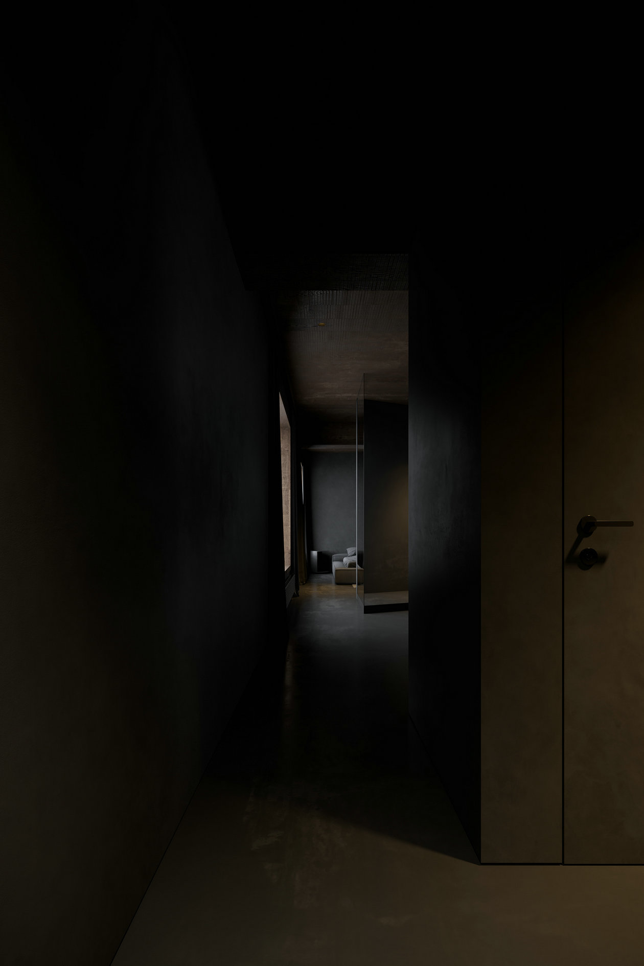 86㎡黑色系住宅设计-7