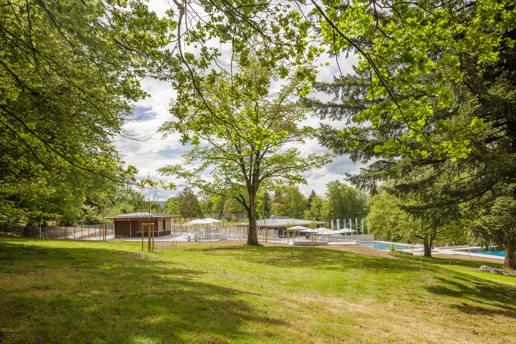 森林泳池齐默格格丨瑞士卢塞恩丨Brechbuehler Walser Architekten-28