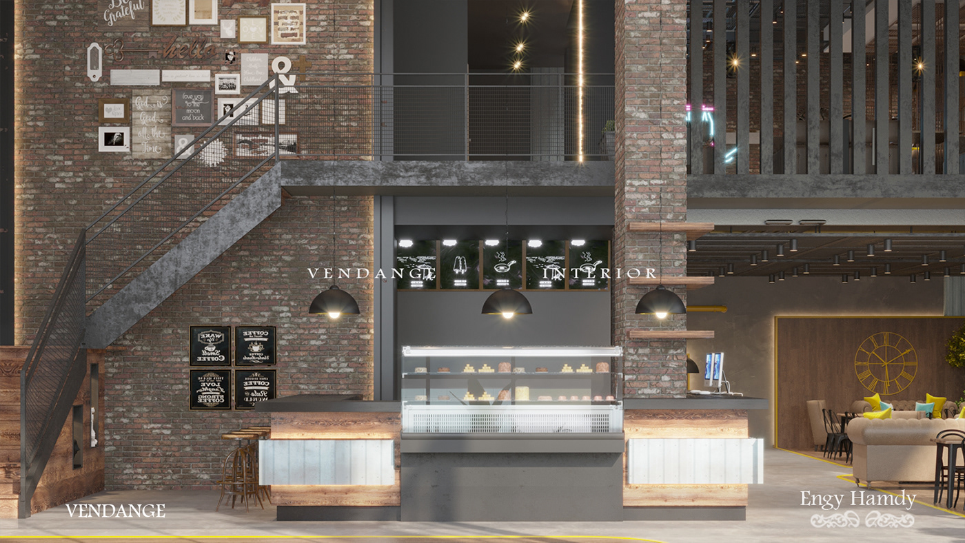 Anastasiya Gushchina丨咖啡店丨Industrial Cafe Design at Saudi Arabia-2