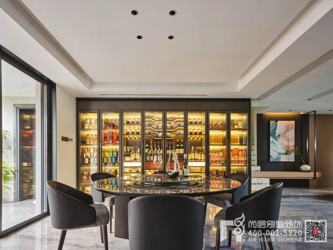 现代轻奢别墅设计丨杭州尚层装饰-38