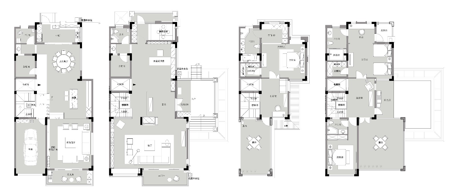 400㎡现代风别墅  阿鹤设计-23