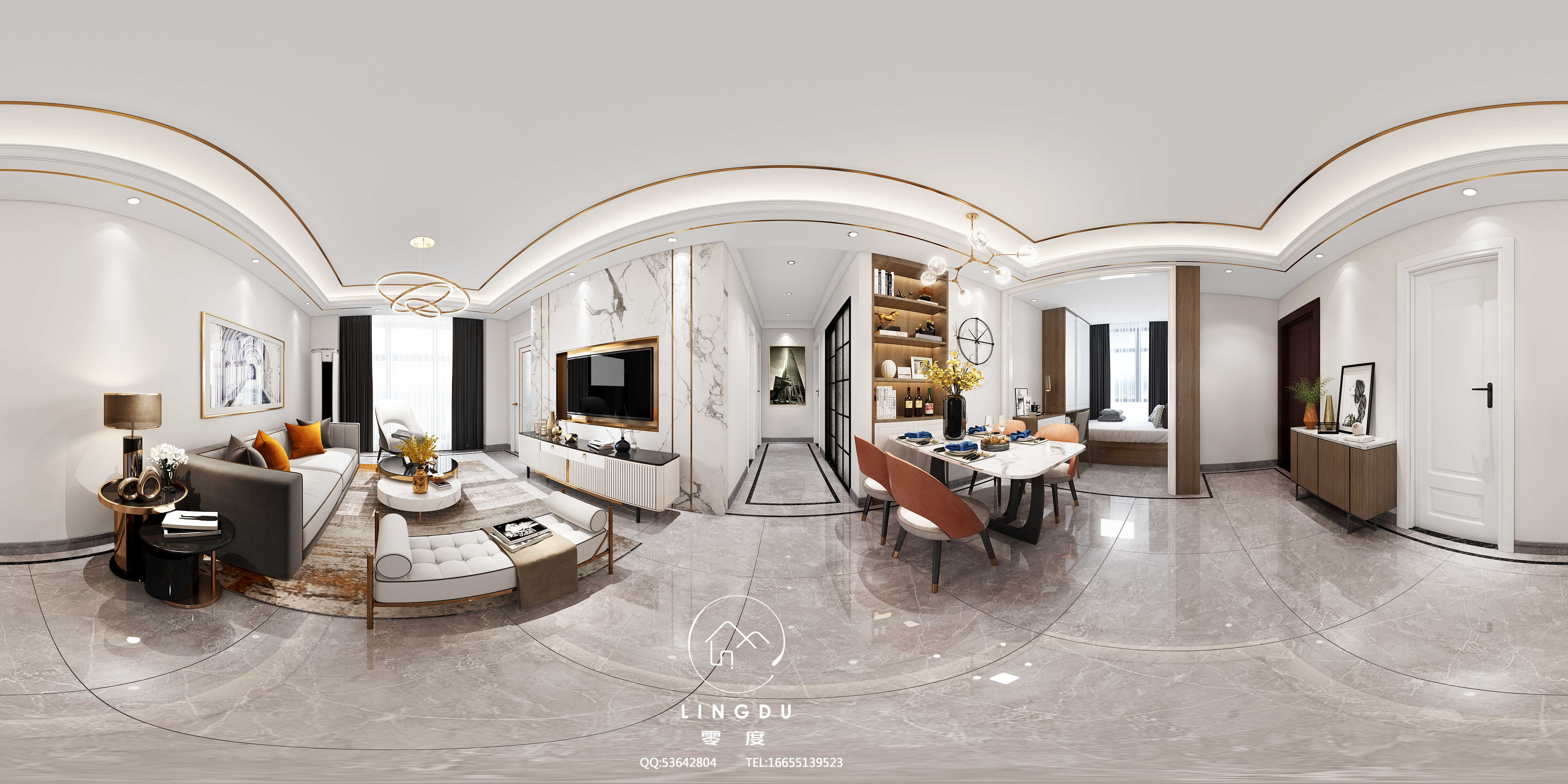 现代轻奢全屋的零度视觉设计-1