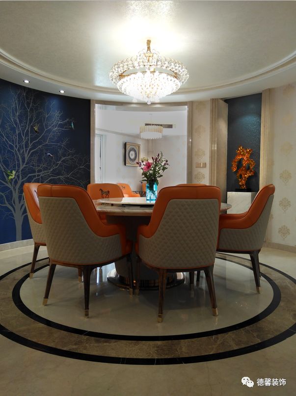 广州珠江美景的法式橙意家居设计-20