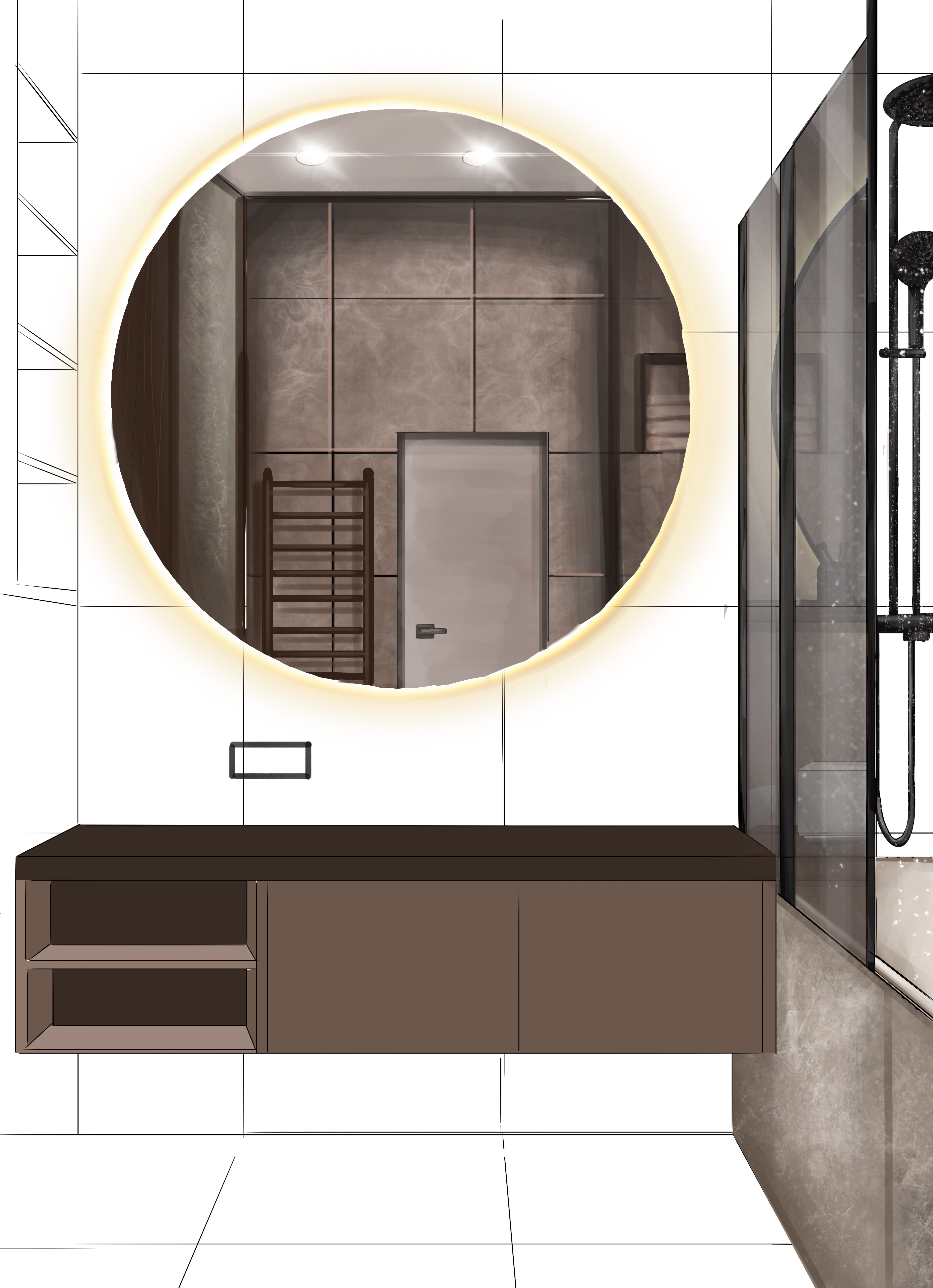 Interior sketch. Design project.Archisketch-3