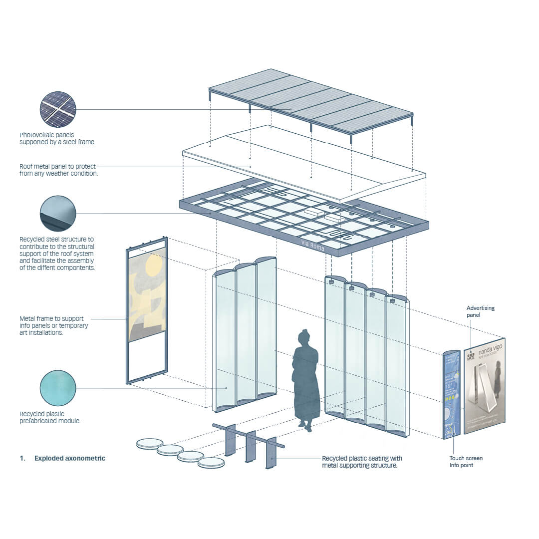 Le onde  未建成公交站台设计丨意大利丨SP architecture workshop-16