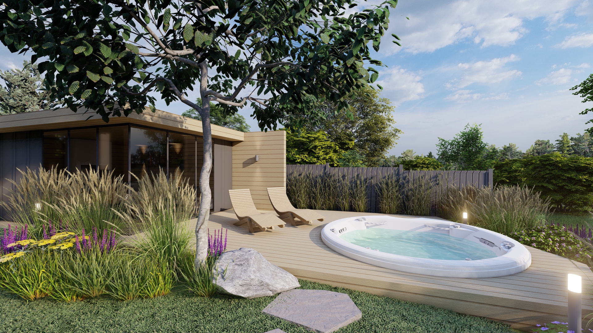 Oka河畔夏季别墅景观美化项目-21