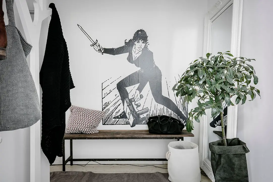 周末美图 | 瑞典灰白色调公寓设计-17