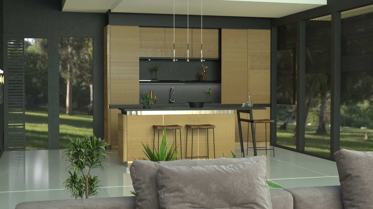 3d modeling villa reception design-3