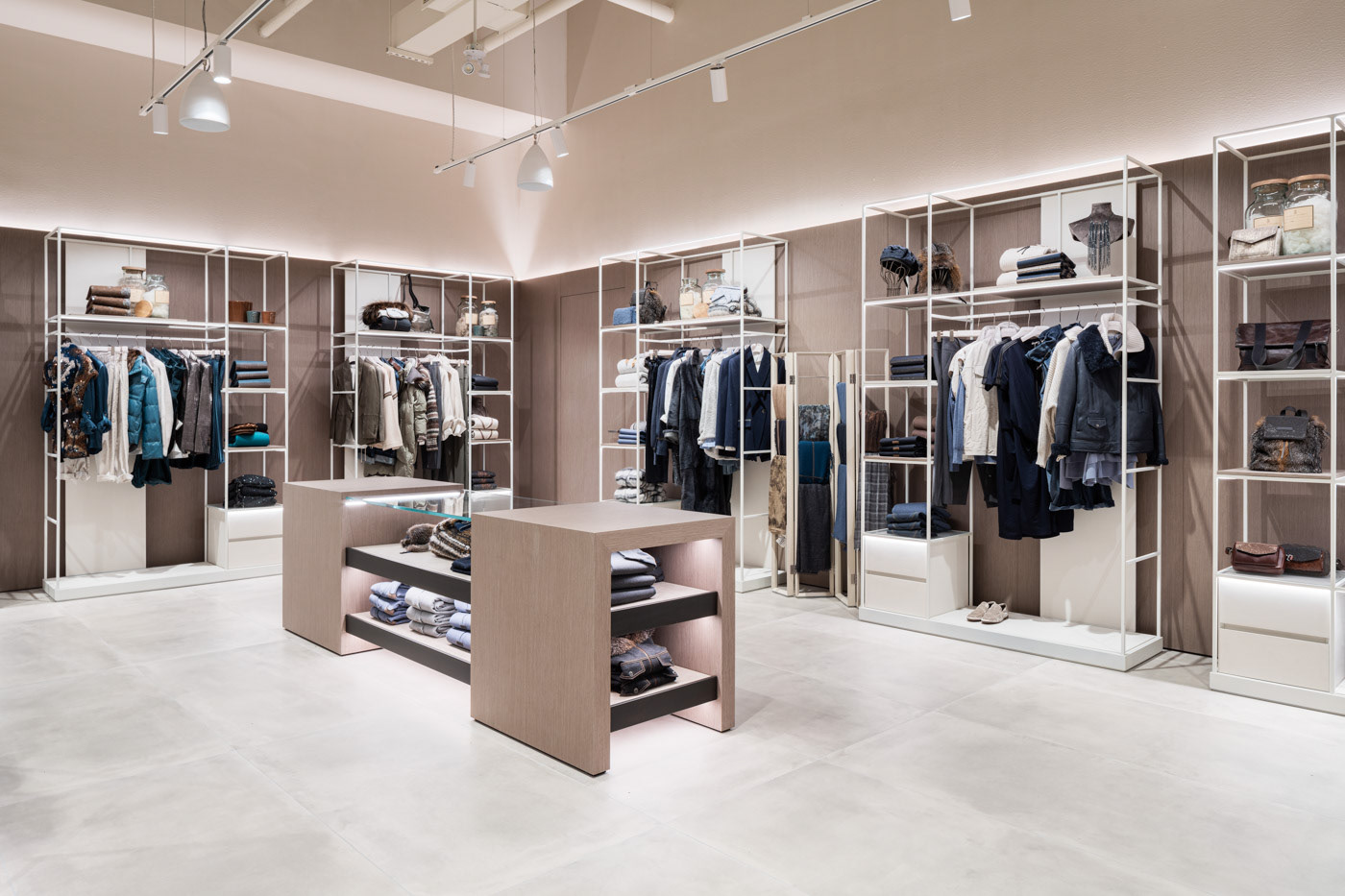 Minimalist Clothing Store Interior Design with Modular Display System-17