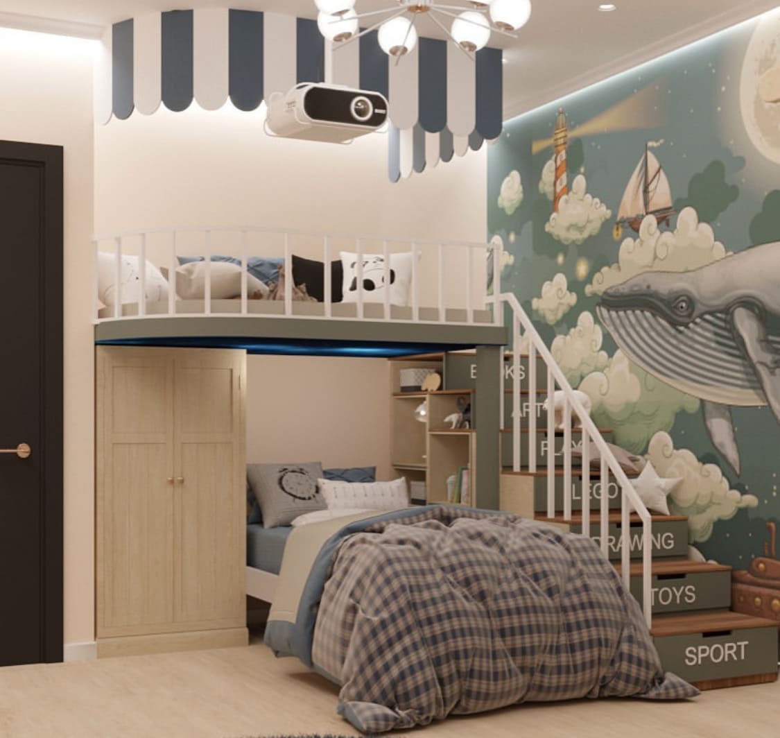 双人男孩卧室室内设计-33
