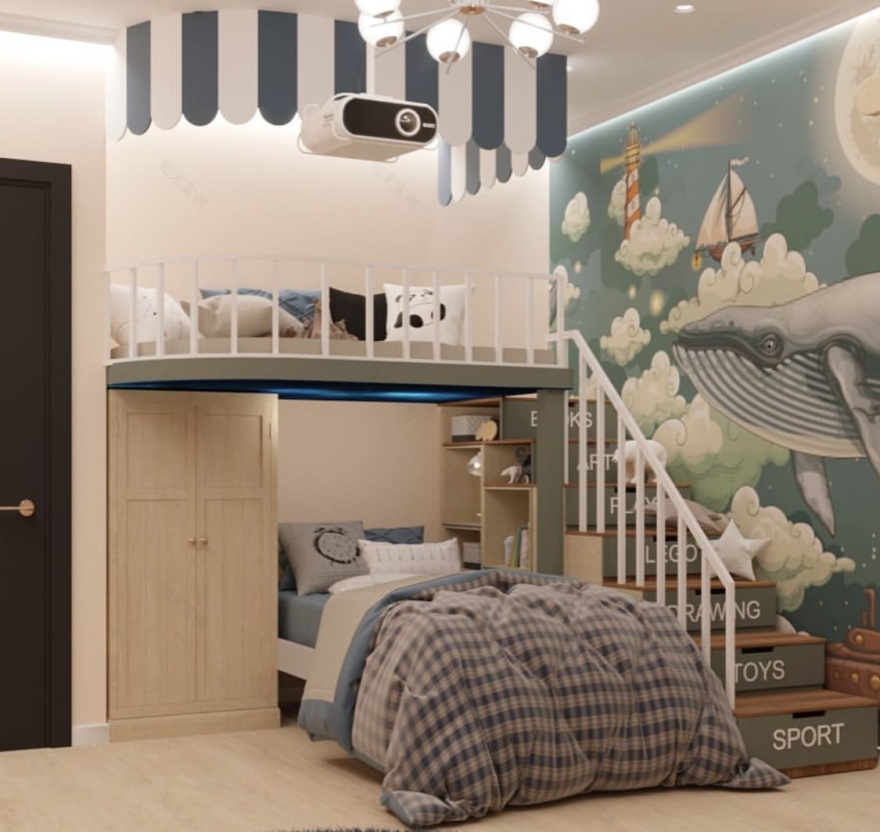 双人男孩卧室室内设计-33