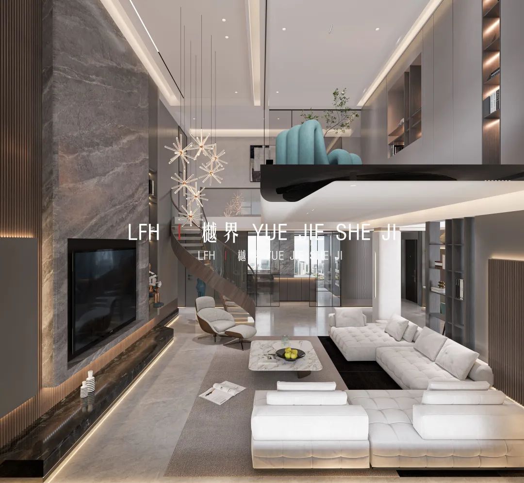 金谷苑现代轻奢复式设计丨LFH·樾界设计工作室-22