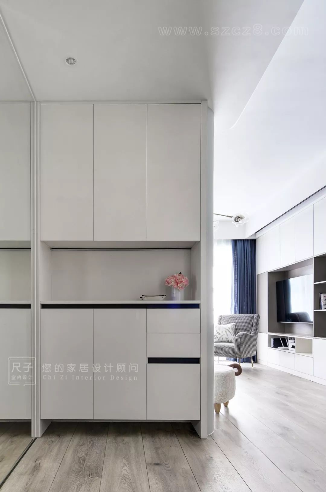 108㎡学区房设计,弧形元素打造孩子的“安全屋”-33