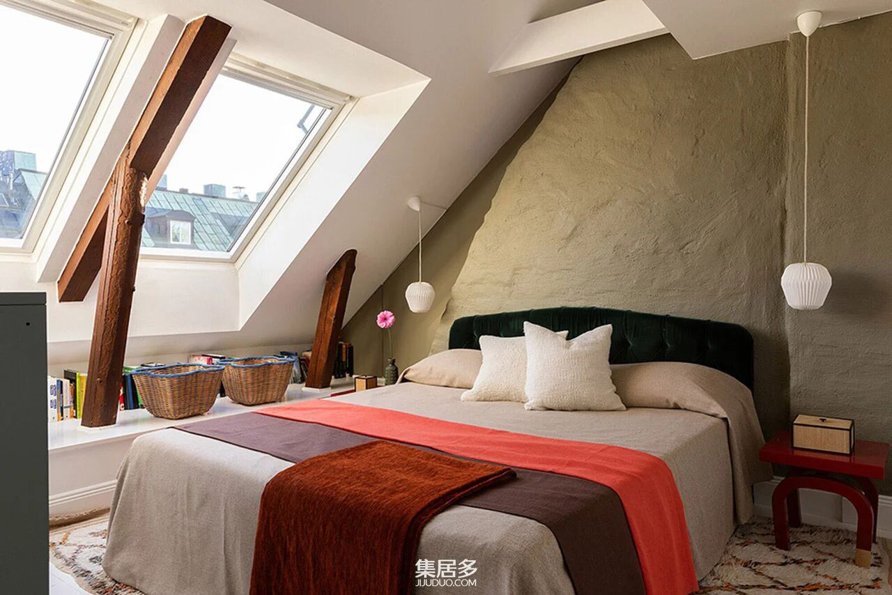 卡尔松的空中乐园:斯德哥尔摩一座洒满光的阁楼公寓丨瑞典斯德哥尔摩-18