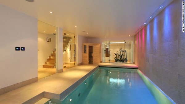 伦敦带泳池和高尔夫场地的地下室住宅丨英国伦敦-5