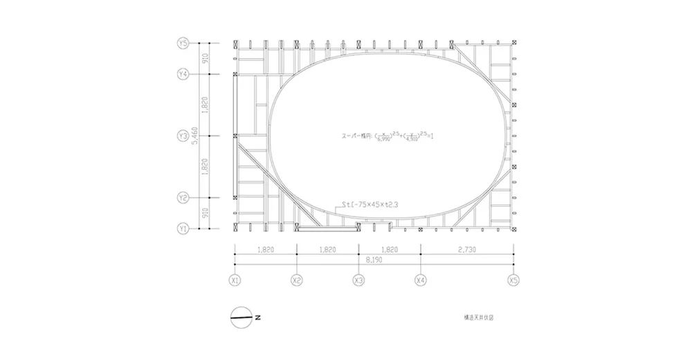 东京 Ceiling and Ellipse 住宅翻新，倾斜屋顶下的超椭圆空间设计-31