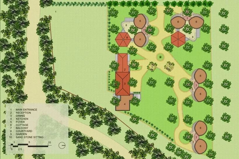 印度农场森林中的红砖城堡度假村-34