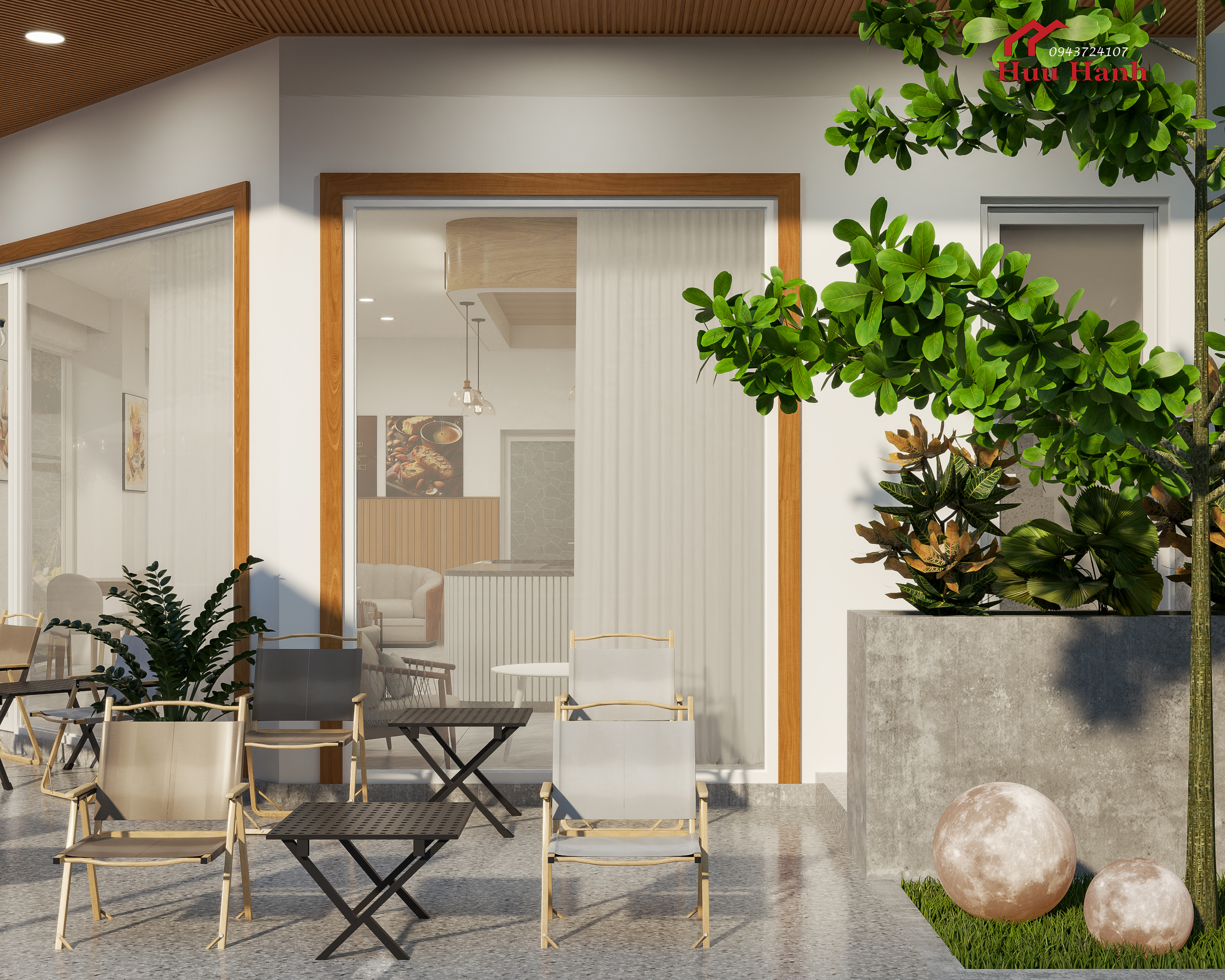 CHILL DRAGON Café – Modern Tropical Facade Design-9