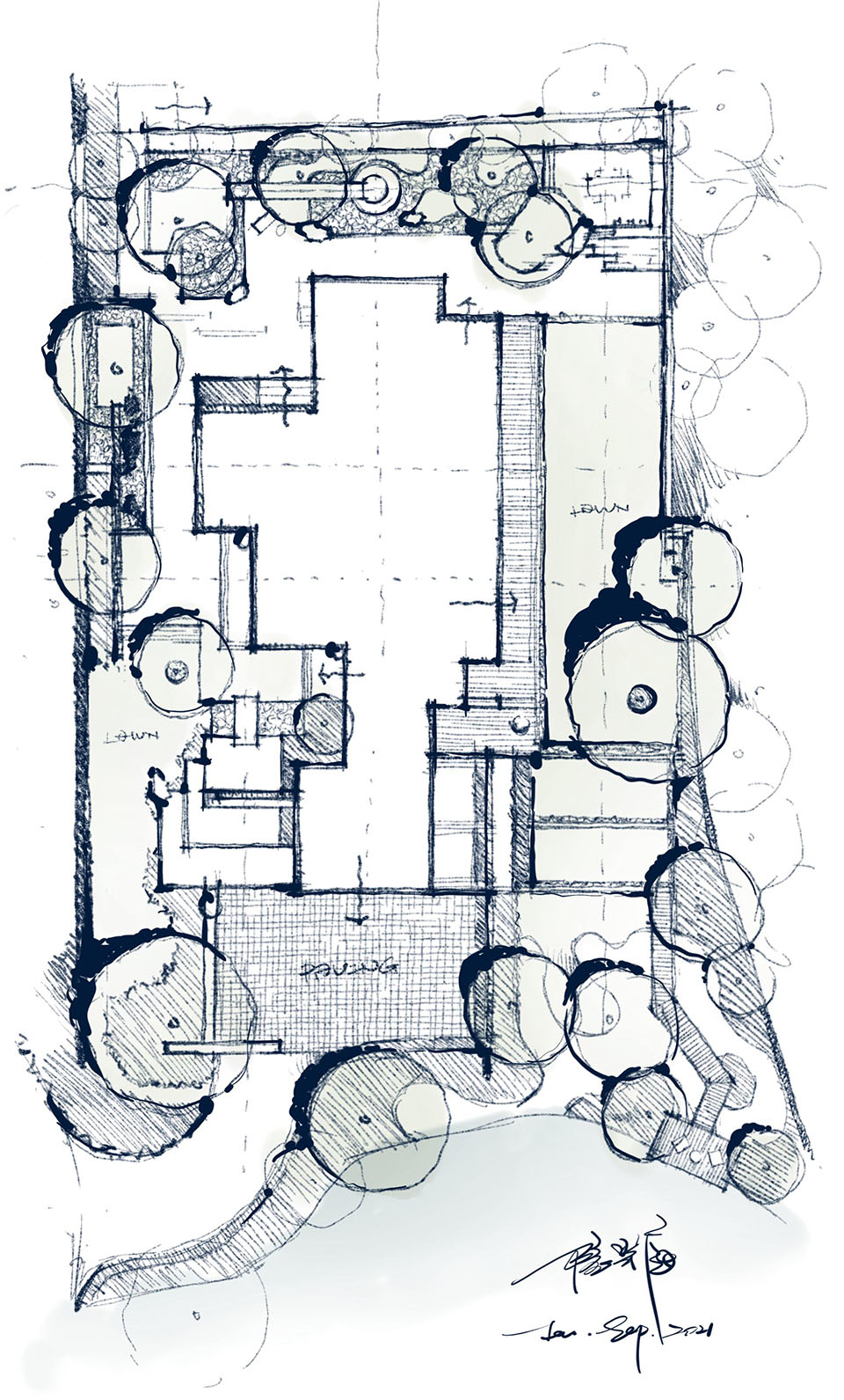 西湖高尔夫别墅丨中国杭州丨杭州时上建筑空间设计事务所&杭州玖鹿景观设计-13