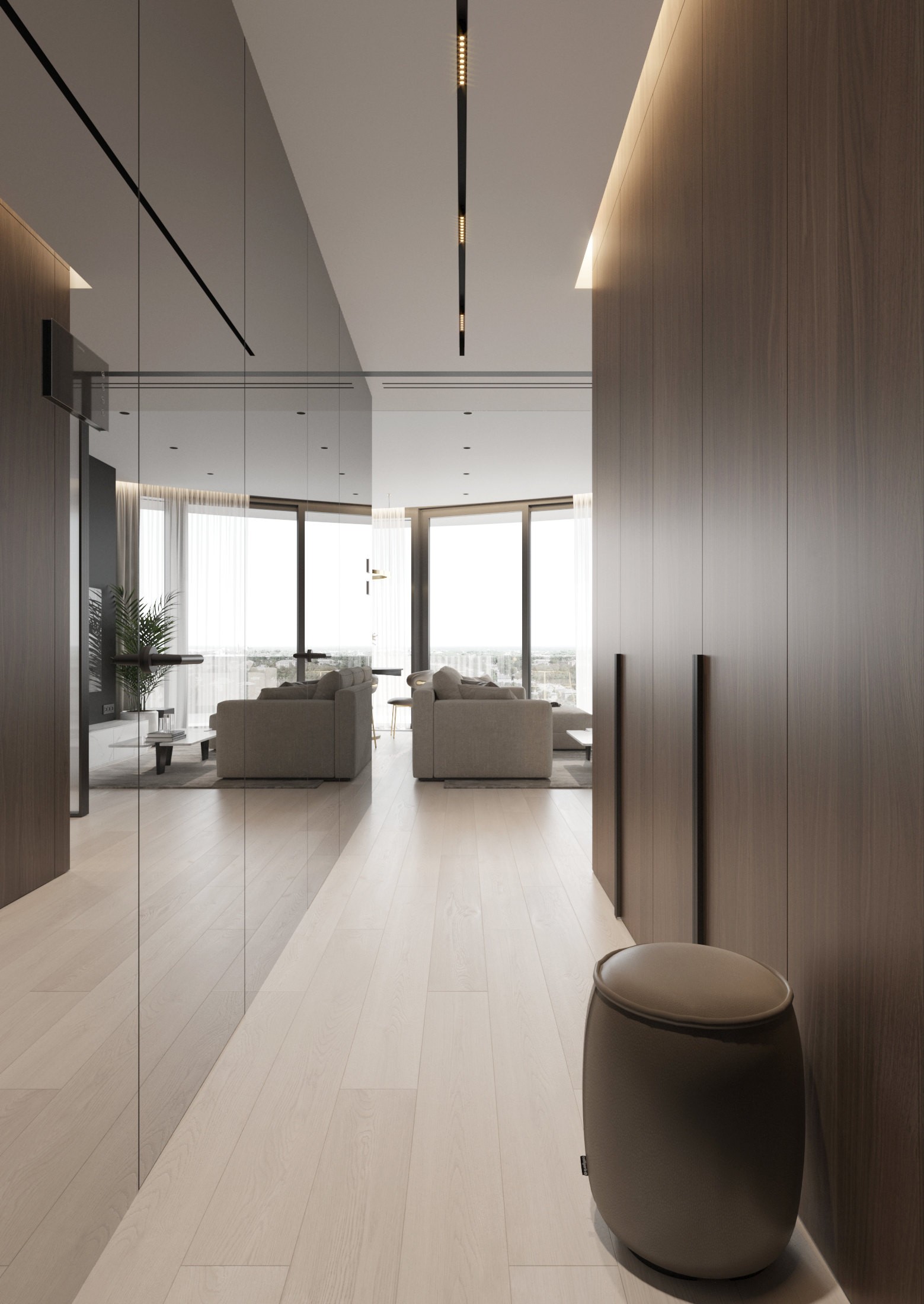 95㎡浅色系公寓设计 既舒适又精致-3