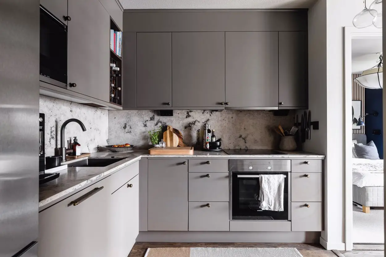 时尚玻璃墙 | 54m2 紧凑两居室的亮点设计-10