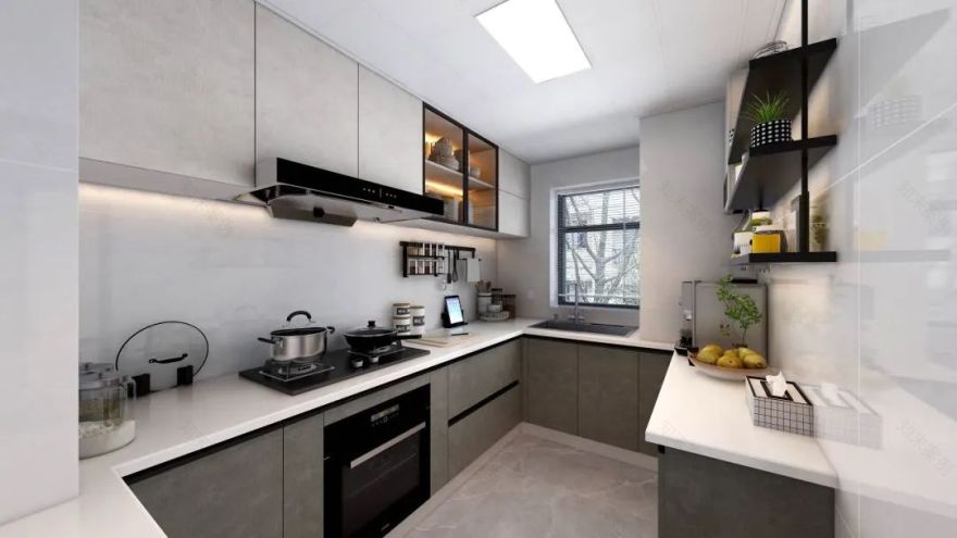 128㎡现代简约风,书房+客餐厅一体化,与时光温柔相处!-35