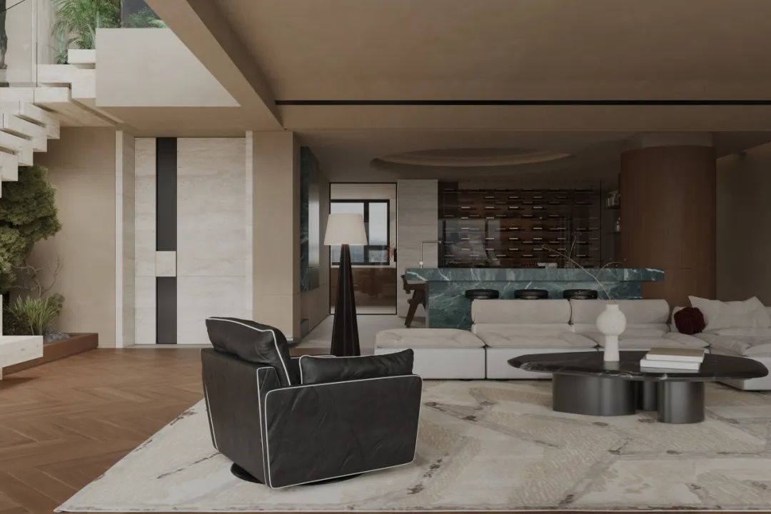 野奢绿意 · 550㎡空中湖景别墅设计丨HOMBLE 红柏设计-16